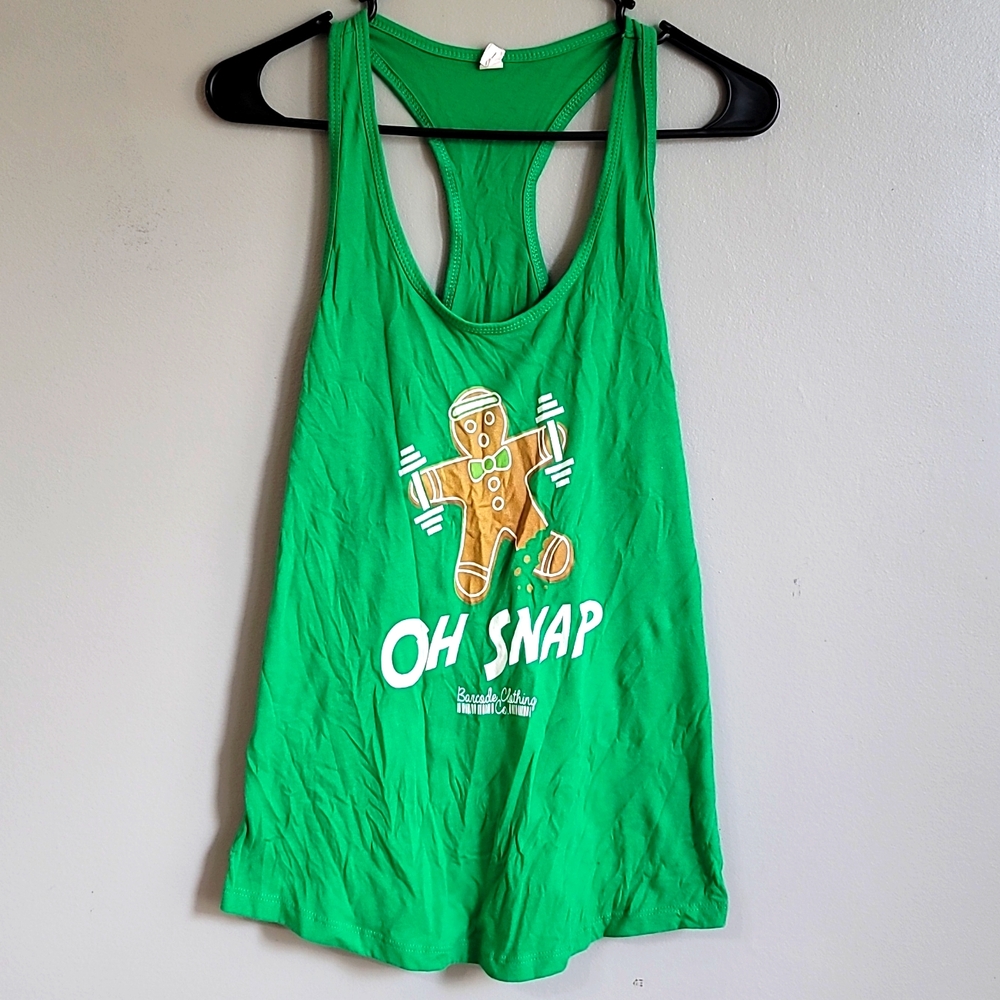 Oh Snap Gingerbread Work Out Razorback Tank